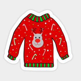 UGLY Christmas Sweater For Reindeers Sticker